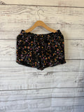 Black floral shorts