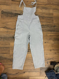 Striped overalls