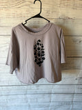Free people oversize crop tee