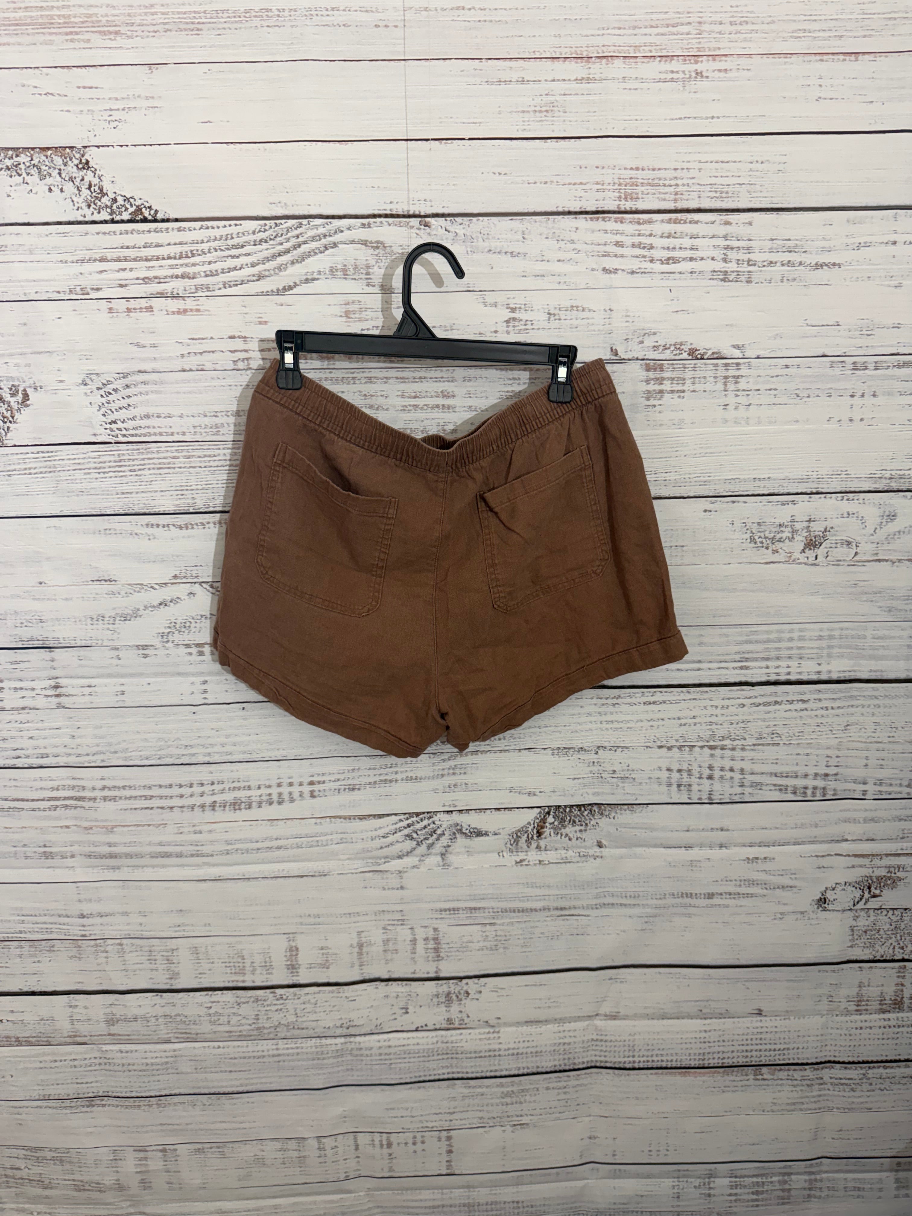 Brown cotton shorts