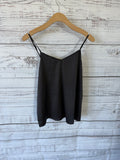Black silky tank