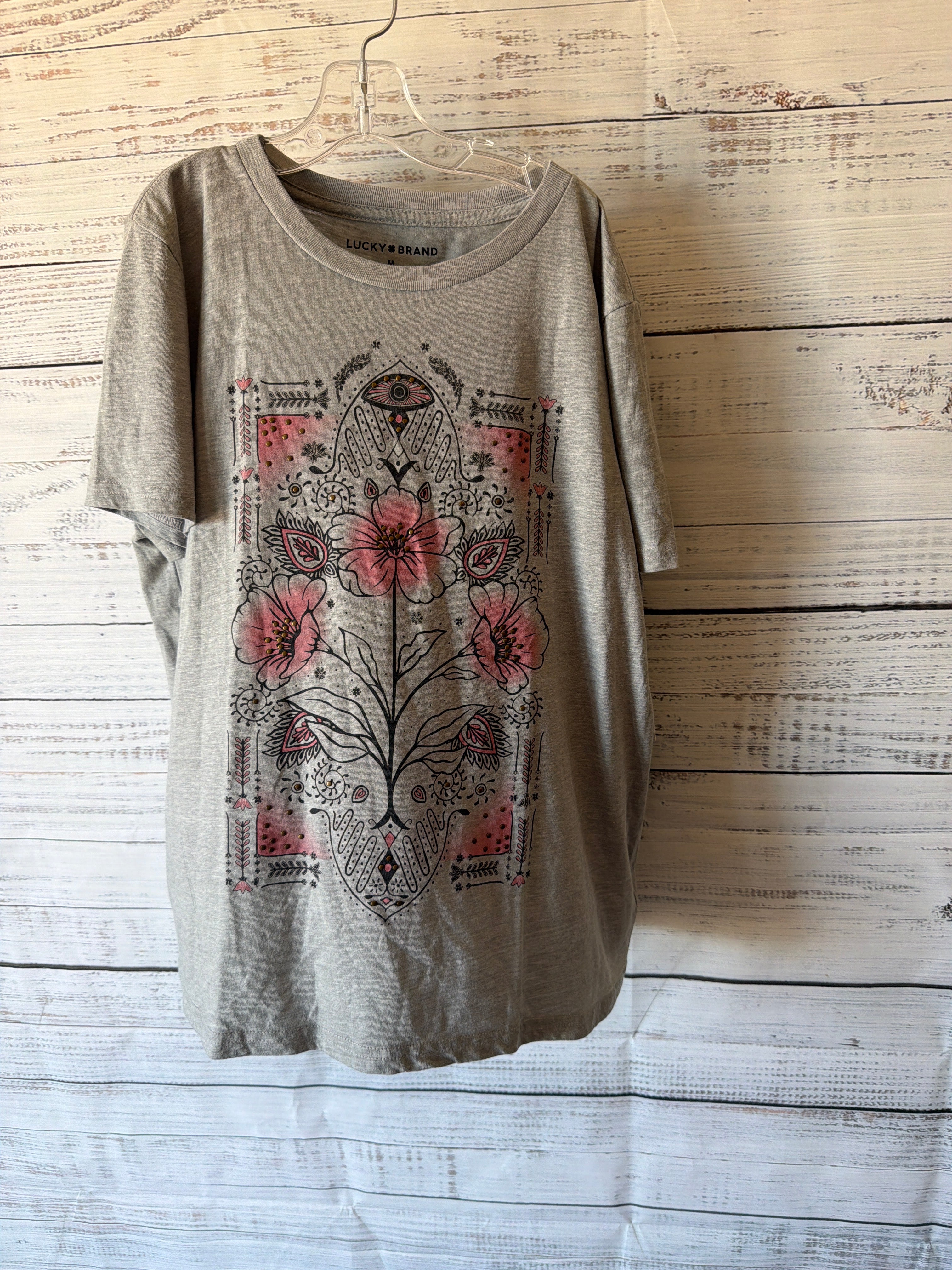 Lucky embellished floral tshirt