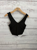 Blank ribbed crop tank